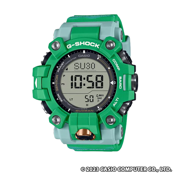 G-SHOCK GW-9500KJ-3JR  マッドマン EARTHWATCHコラボレーションモデル ヒロオビフィジーイグアナ モチーフ