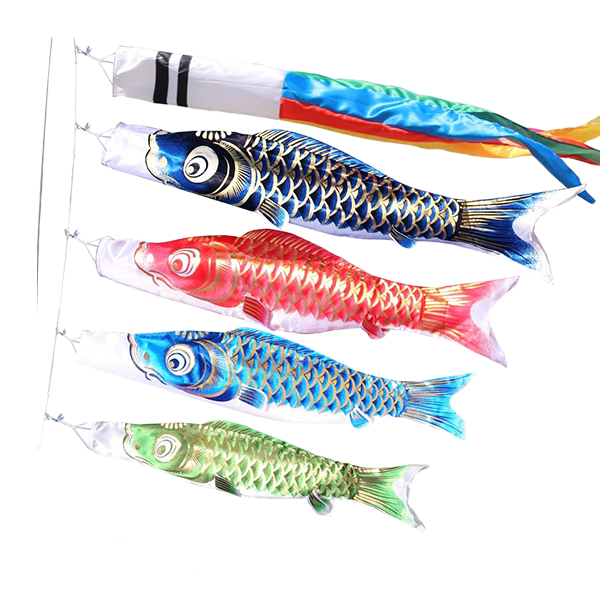 こいのぼり　4匹  8点セット  2m伸縮スタンド付