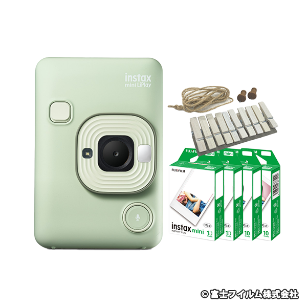 富士フイルム チェキ instax mini LiPlay マッチャグリーン フィルム40枚セット