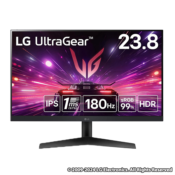 LG ゲーミングモニター UltraGear 24GS60F-B 23.8インチ