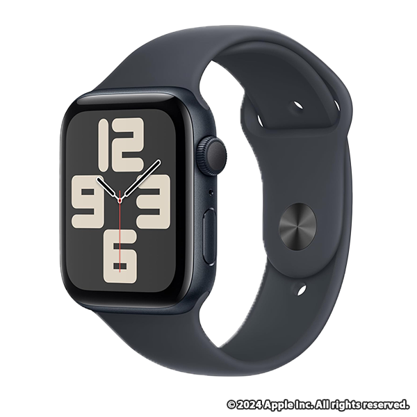 Apple Watch SE (GPSモデル) - 44mmミッドナイトアルミニウムケースとミッドナイトスポーツバンド – M/L
