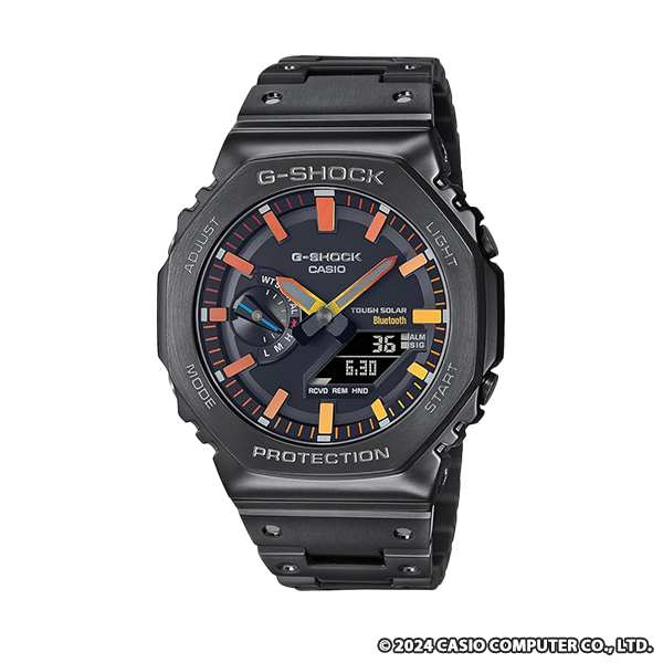 G-SHOCK GM-B2100BPC-1AJFメンズ ブラック/オレンジイエロー