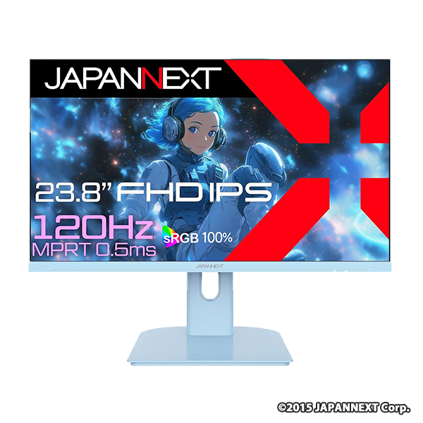 JAPANNEXT 23.8インチ ゲーミングモニター JN-IPS238G120F-BB ベイビーブルーモデル