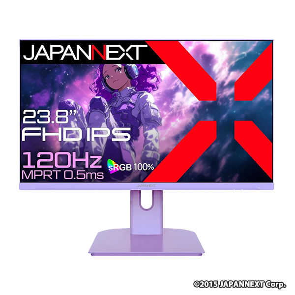 JAPANNEXT 23.8インチ ゲーミングモニター JN-IPS238G120F-PP パープルモデル