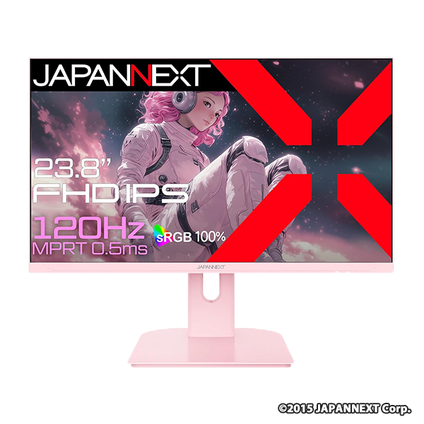 JAPANNEXT 23.8インチ ゲーミングモニター JN-IPS238G120F-PK ピンクモデル
