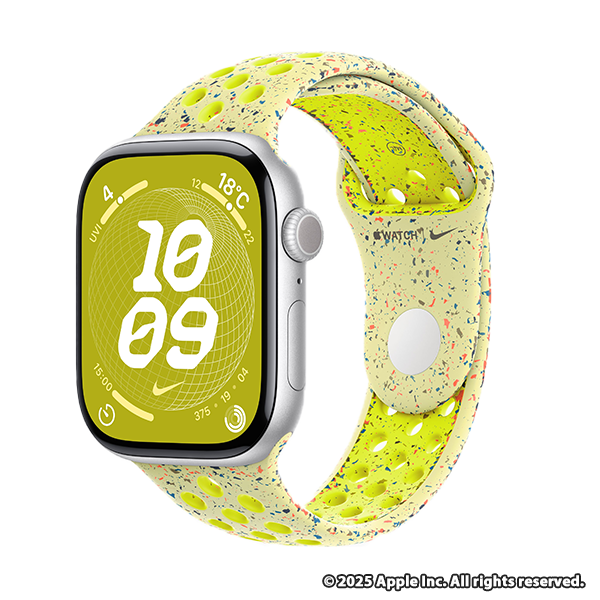 Apple Watch SE (GPSモデル) - 44mmシルバーアルミニウムケースとボルトスプラッシュNikeスポーツバンド – M/L