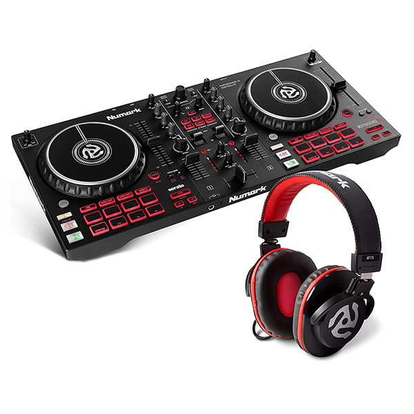 Numark  2デッキ DJコントローラー密閉型ヘッドホン セット Mixtrack Pro FX & HF175