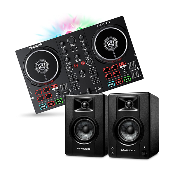 Numark DJコントローラーモニタースピーカー(3.5インチ)のセット Party Mix II & BX3