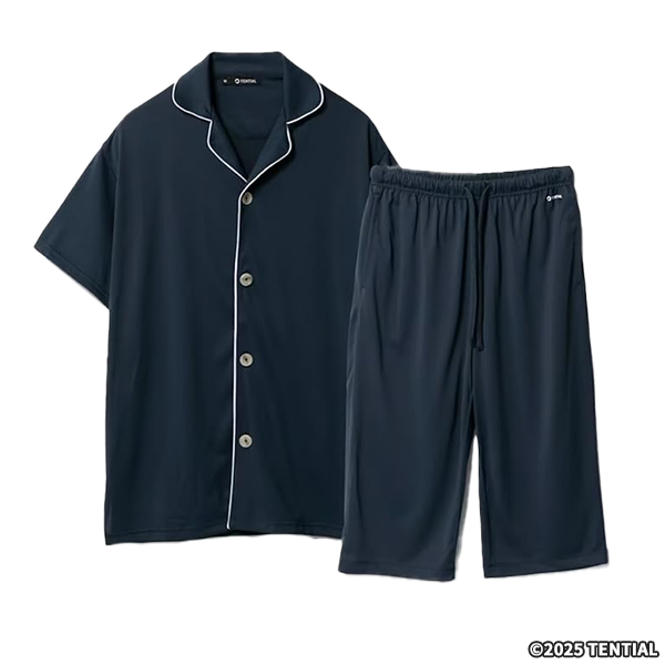 TENTIAL BAKUNE Pajamas 半袖/上下セット Lサイズ ネイビー
