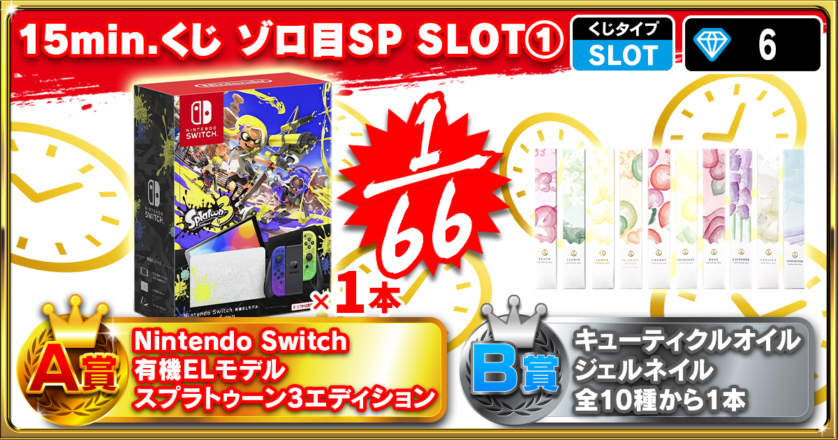 15min.くじ ゾロ目SP SLOT①
