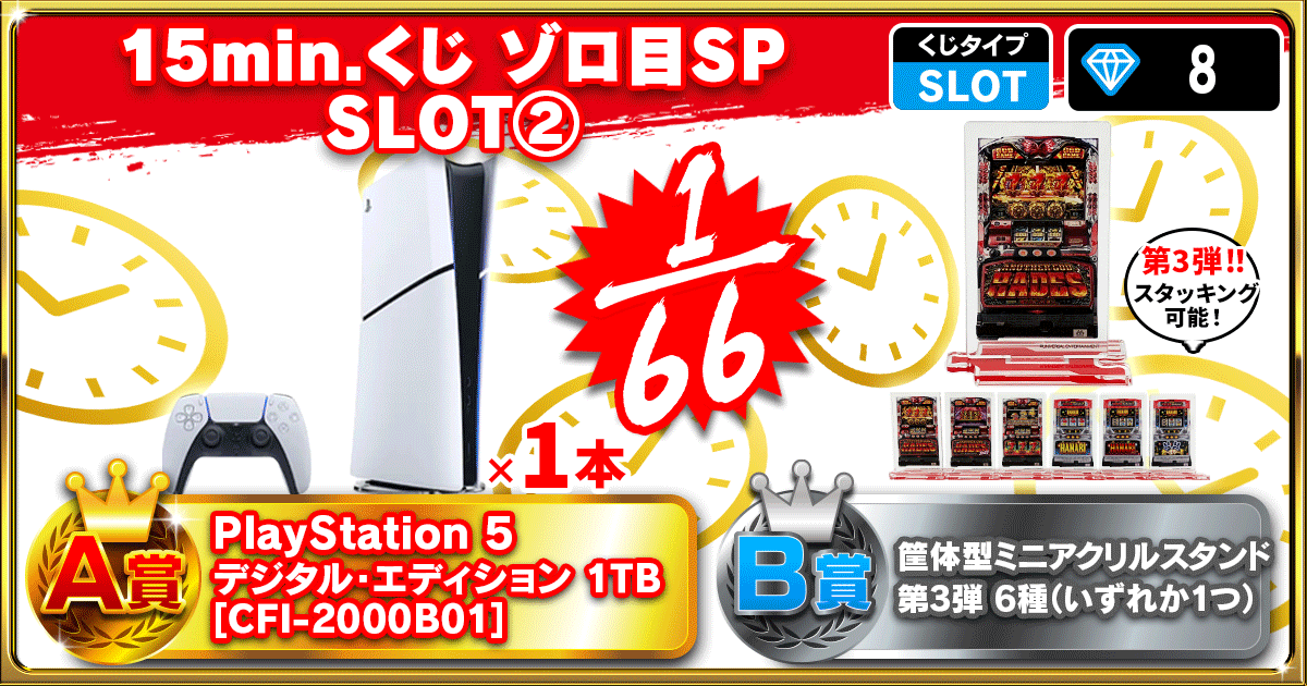 15min.くじ ゾロ目SP SLOT②