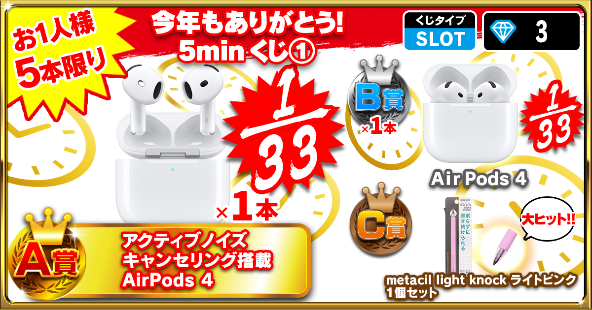 今年もありがとう！5minくじ①