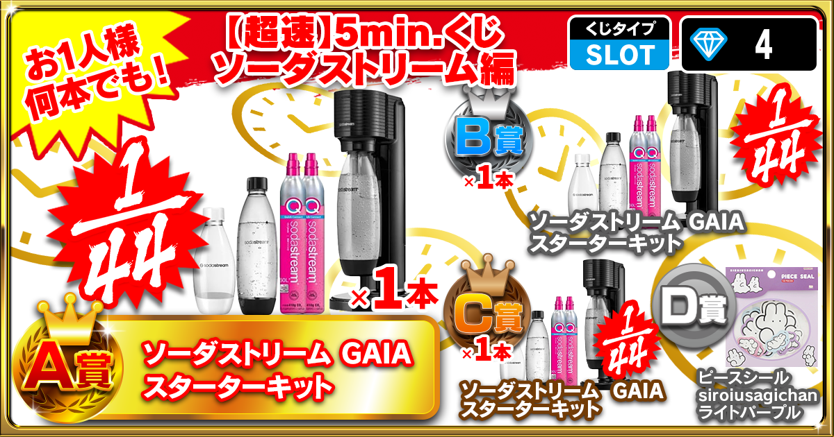 【超速】5min.くじ ソーダストリーム編
