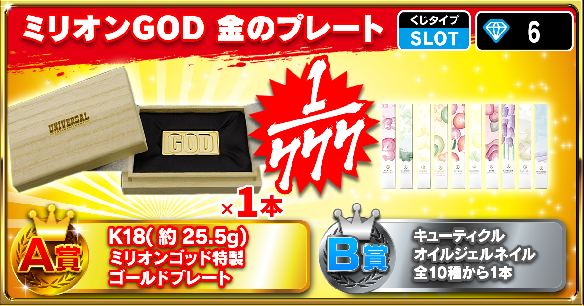 ミリオンGOD 金のプレート