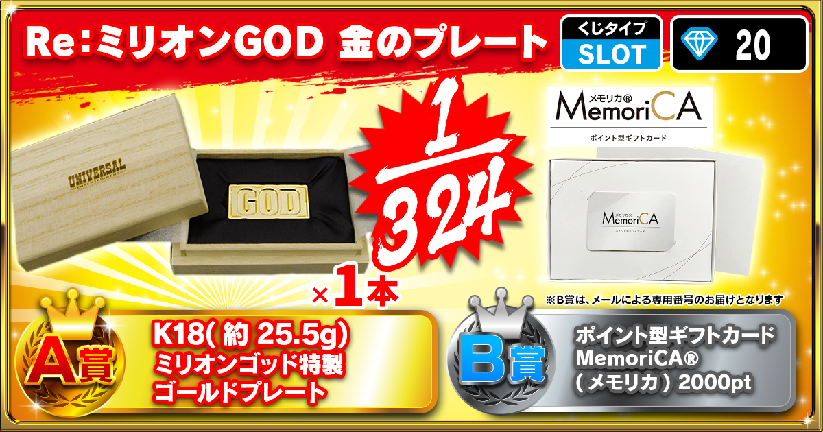 Re:ミリオンGOD 金のプレート