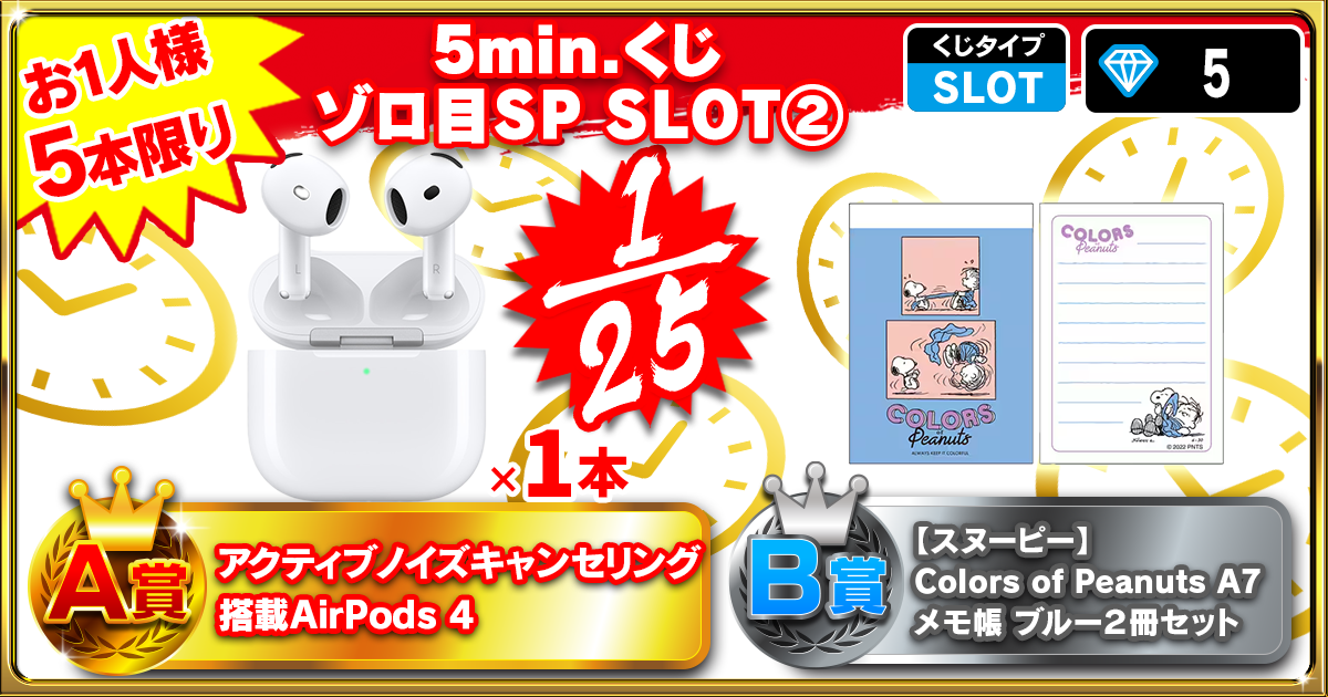 5min.くじ ゾロ目SP SLOT②
