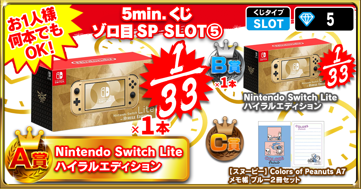 5min.くじ ゾロ目SP SLOT⑤