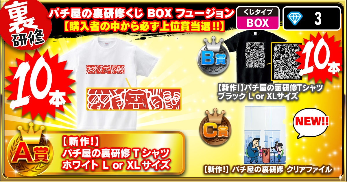 パチ屋の裏研修くじ BOX フュージョン
